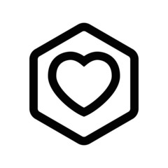 Heart icon, love symbol