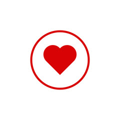 Red Heart icon, love symbol