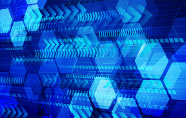 binary circuit board future technology, blue cyber security concept background, abstract hi speed digital internet.motion move blur. pixel vector