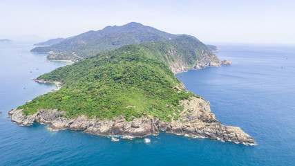 Fototapeta premium Cham Island in the archipelago of Ku Lao Cham in Vietnam with its beautiful beaches and landscapes.