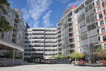 Centre of apartment complex