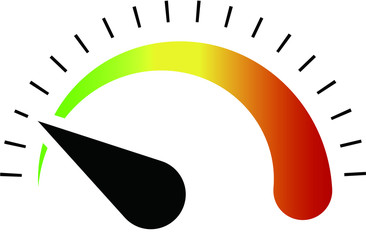 Illustration of speedometer - obrazy, fototapety, plakaty