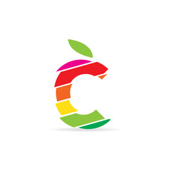 fruit cutter logo design
