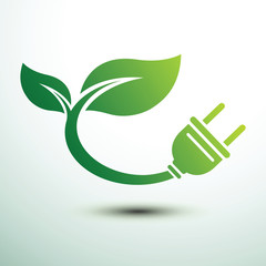 Green eco power plug design
