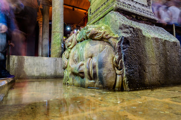 Fototapeta na wymiar Basilica Cistern,an underground water reservoir in Istanbul