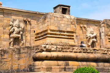 Fototapeta premium Entrance to the mahamandapa, Brihadisvara Temple, Gangaikondacholapuram, Tamil Nadu, India