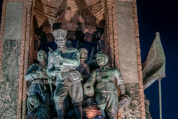 Republic Monument on Taksim square in Istanbul