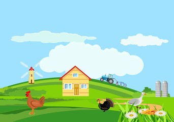 Countryside vector landscape