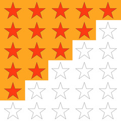 Ranking, rating five stars, to rank.