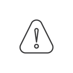 Exclamation mark outline icon. linear style sign for mobile concept and web design. Danger simple line vector icon. Hazard warning Symbol, logo illustration. Pixel perfect vector graphics