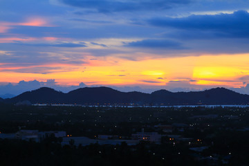 Beautiful sky on twilight time