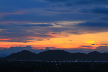 Beautiful sky on twilight time