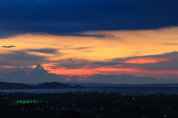 Beautiful sky on twilight time