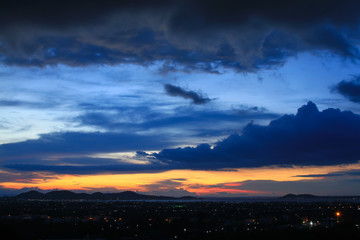 Beautiful sky on twilight time