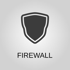 Firewall icon. Firewall symbol. Flat design. Stock - Vector illustration