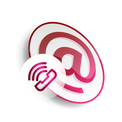 Phone button, call support idea, vector illustration