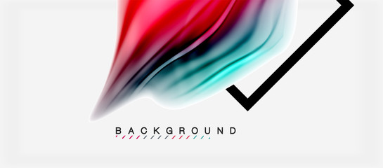 Blurred fluid colors background, abstract waves lines, vector illustration