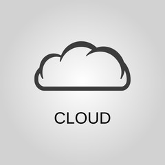 Cloud icon. Cloud symbol. Flat design. Stock - Vector illustration