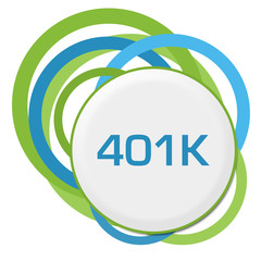 Retirement 401K Random Green Blue Rings 