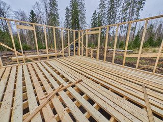 construction of a frame house