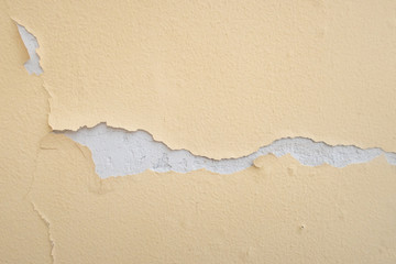 Background, peeling off the wall paint.