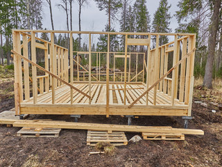 construction of a frame house