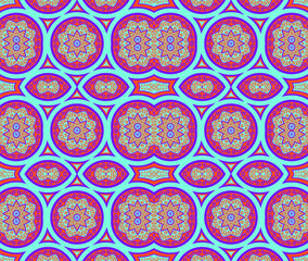 Seamless patter with mandalas