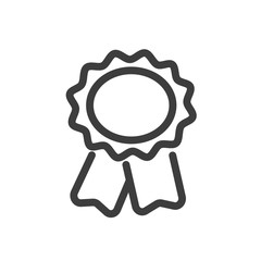 Approved or certified medal icon in a flat design. Rosette icon. Award vector