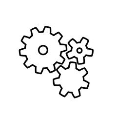 Settings icon with additional gears icon, Cogwheel and development vector illustration