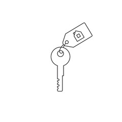 House key line icon