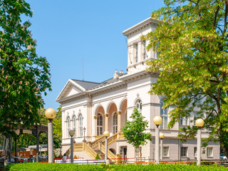 Obraz premium Letna Chateau, aka Letensky zamecek, in Letna park, Prague, Czech Republic