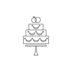 Wedding cake line icon