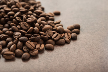 Closeup of natural coffee beans