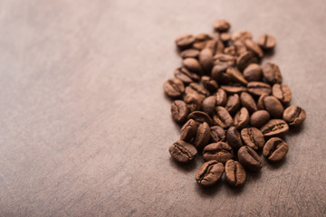 Closeup of natural coffee beans