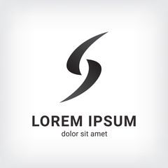 Obraz premium letter s vector logo design template, wave icon, spiral sign, curve symbol, vector illustration