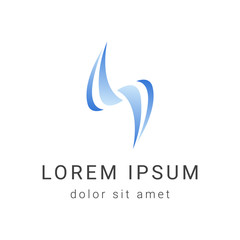 spin curve vector logo design template, wave icon, spiral sign, twist symbol, vector illustration