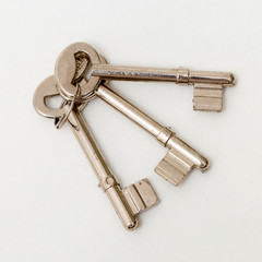 Key isolated on white background. Studio lighting.