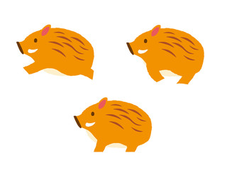 イノシシ　イラスト