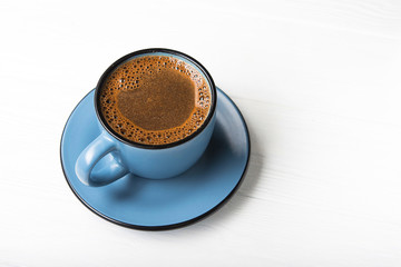 Blue coffee cup