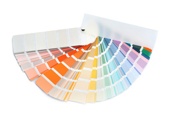 Color palette samples on white background