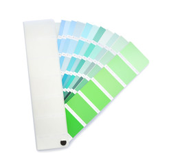 Color palette samples on white background