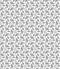 Floral light ornament. Seamless abstract classic background with flowers. Pattern with repeating elements