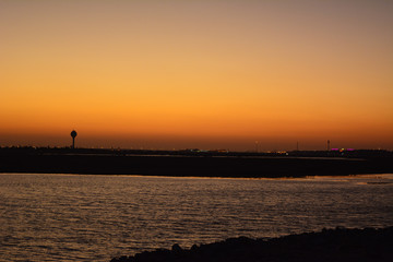 Naklejka premium Sunset in Doha 