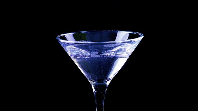 Pouring Martini Cocktail In Nightclub