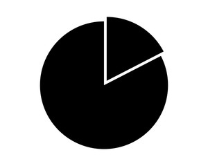 Pie chart vector pictogram 