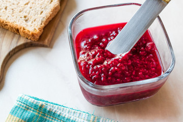 Raspberry Jam with Toast Bread / Marmalade