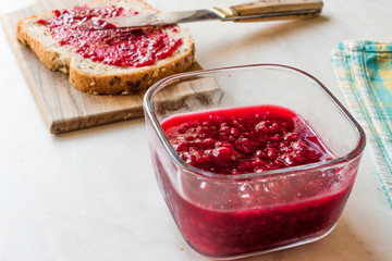 Raspberry Jam with Toast Bread / Marmalade