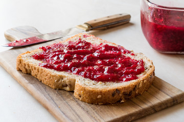Raspberry Jam with Toast Bread / Marmalade