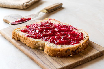 Raspberry Jam with Toast Bread / Marmalade