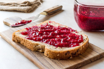 Raspberry Jam with Toast Bread / Marmalade